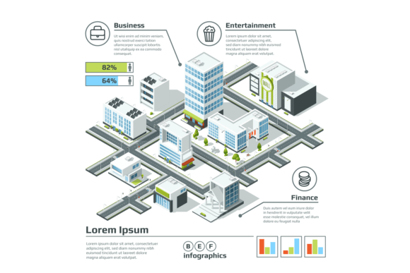 Strategic Use of Isometric 3D City Map Infographic Vector for Enhanced Visual Communication