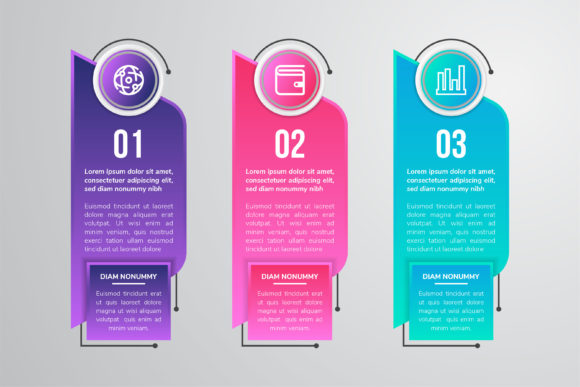 Unlocking Clarity with Half Hexagon Infographic Three Step