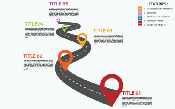Visualizing Progress: The Power of a Road Infographic Curved Timeline