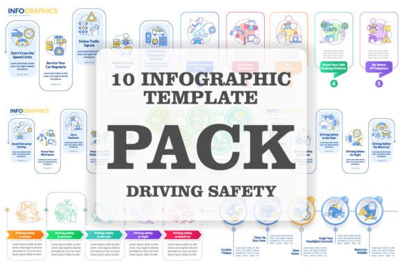 Visualizing Safe Driving Practices with the Driving Safety Infographic Template Set